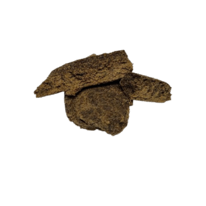 a couple pieces of alien og hashish displayed